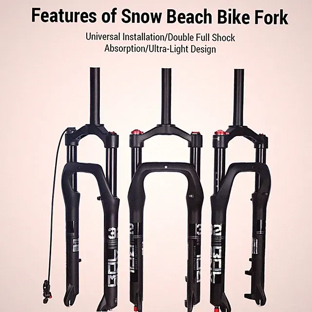 20/26 Inch Snow Beach Bike Fat Tire Suspension Fork Bicycle Shock Absorbing