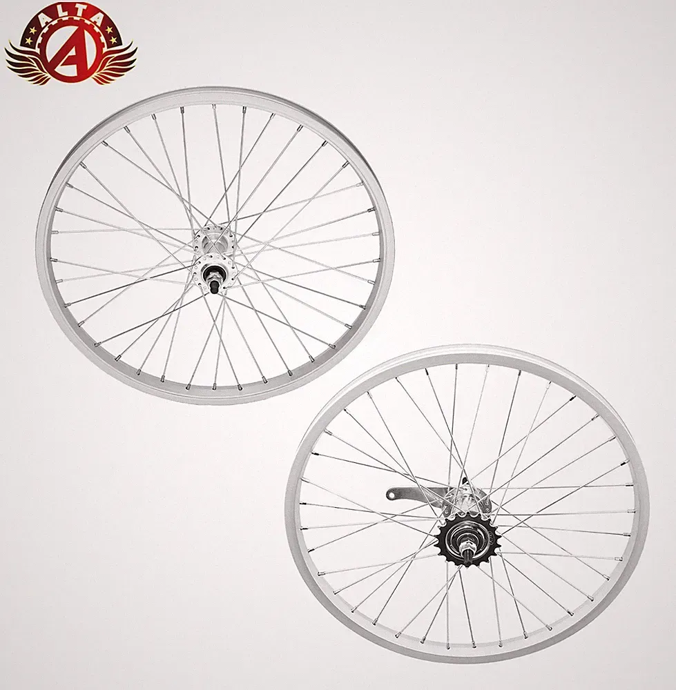 20” Durable Alloy Front & Rear Coaster Bicycle Rims – 36 Spoke 14G BMX Wheel Set
