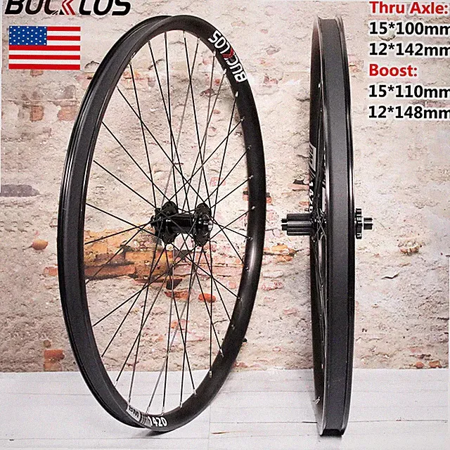 BUCKLOS 27.5/29" MTB Wheelset Disc Aluminum Mountain Bike Wheels Boost/Thru Axle