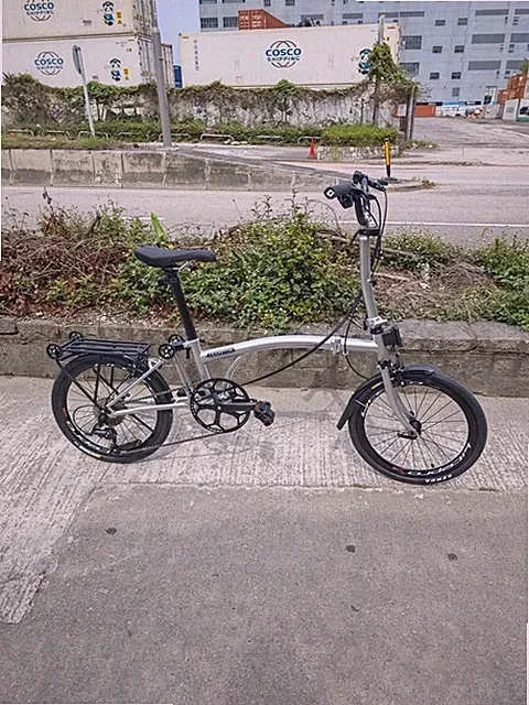 CRANSTON R20 20-inch 9-speed Ultralight Portable silver Three-Folding Bicycle