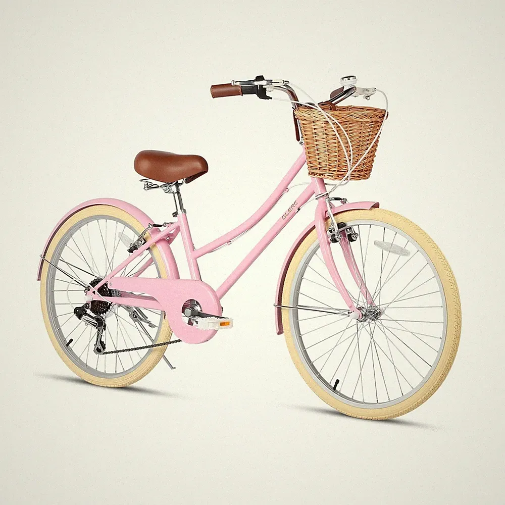 Glerc 20 24 26 Inch Beach Cruiser Bike, 6-Speed Hybrid City Bicycle for Girls...